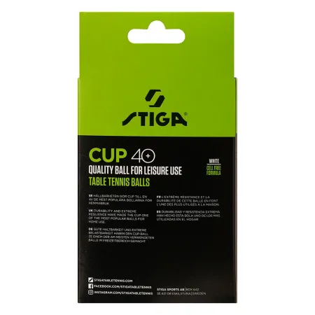 Мяч для наст. тенниса Stiga Cup ABS, 1110-2510-12, диам.40+мм, пластик, упак. 12 шт, белый за 1&nbsp;774.80 ₽ купить в Казани