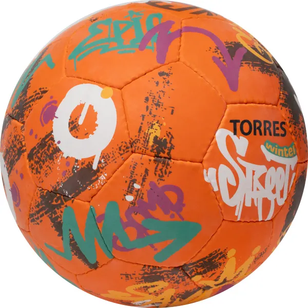 Мяч футб. TORRES Winter Street, F023285, р.5, 32 пан, рез, 4 подкл. слоя, руч. сшив,оранж-мультик. за 2&nbsp;713.20 ₽ в Казани