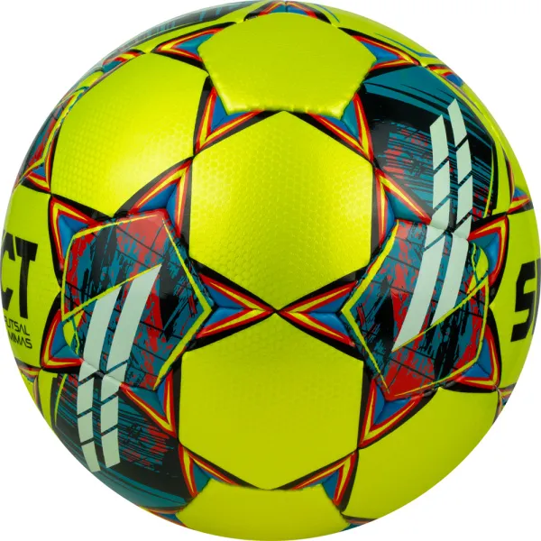 Мяч футзал. SELECT Futsal Mimas, 1053460550, р.4,FIFA Basic, 32 пан, гл.ПУ, руч.сш, жел-сине-красный за 6&nbsp;303.60 ₽ в Казани