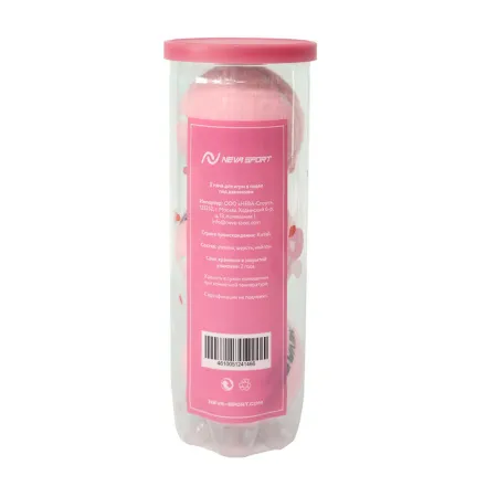 Мяч для падела NS Sakura, UAA2, уп.3 шт, сукно, нат.резина, розовый за 824.50 ₽ купить в Казани