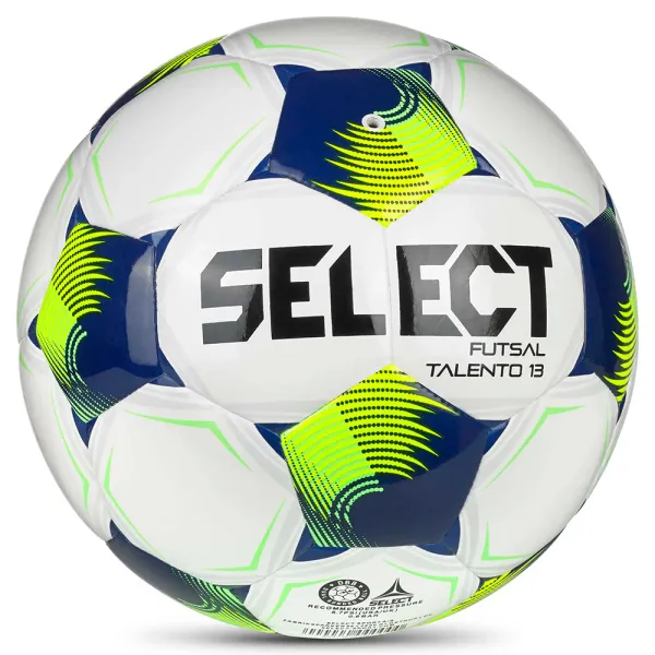 Мяч футзал. SELECT Futsal Talento 13 V26, 1062471015, р.3, 32п, ТПУ, гибр.сш, бело-сине-желтый за 4&nbsp;355.40 ₽ в Казани
