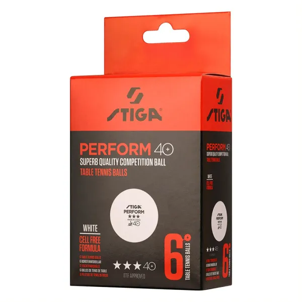 Мяч для наст. тенниса Stiga Perform 3***, 40+, 1113-2110-06, пластик, ITTF Appr., уп.6 шт, бел за 2&nbsp;121.60 ₽ в Казани