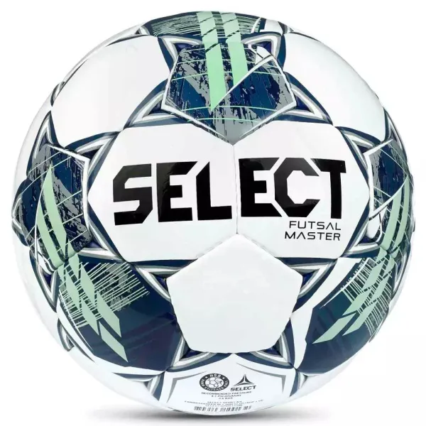 Мяч футзал. SELECT Futsal Master Shiny V22, 1043460004, р.4, Basic,32п, гл.ПУ, руч.сш,бел-син-зел за 7&nbsp;539.50 ₽ в Казани
