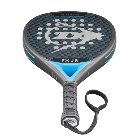 Ракетка для падела Dunlop FX Jr, 10370738, для юниоров, гибрид, графит, черно-голубой за 11&nbsp;019.40 ₽ купить в Казани