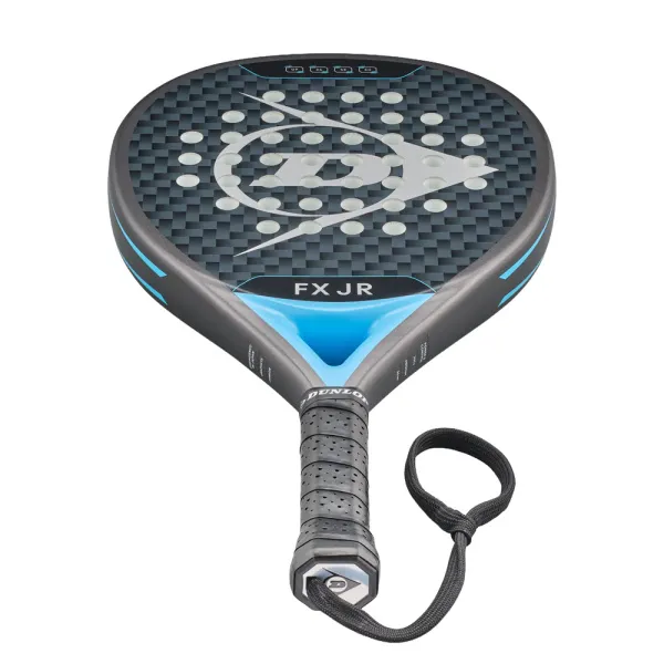 Ракетка для падела Dunlop FX Jr, 10370738, для юниоров, гибрид, графит, черно-голубой за 11&nbsp;019.40 ₽ в Казани