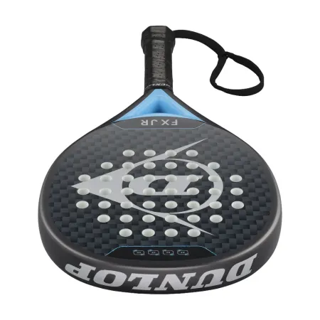 Ракетка для падела Dunlop FX Jr, 10370738, для юниоров, гибрид, графит, черно-голубой за 11&nbsp;019.40 ₽ купить в Казани