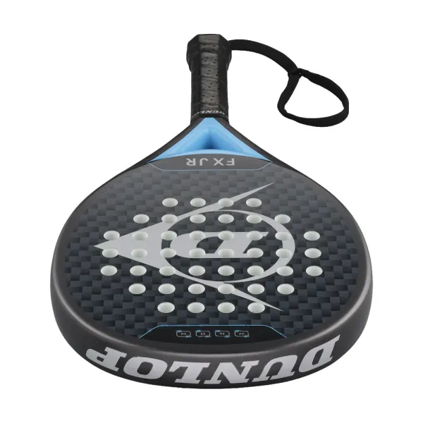 Ракетка для падела Dunlop FX Jr, 10370738, для юниоров, гибрид, графит, черно-голубой за 11&nbsp;019.40 ₽ в Казани