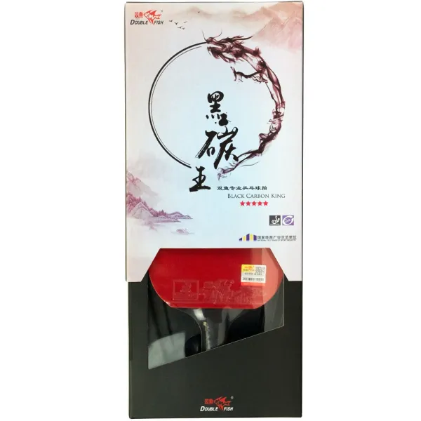 Ракетка для н/т DOUBLE FISH Black Carbon King Racket 5*****, для професс.,ITTF Appr.,накл.2,1,мм за 6&nbsp;434.50 ₽ в Казани