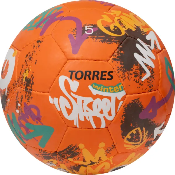 Мяч футб. TORRES Winter Street, F023285, р.5, 32 пан, рез, 4 подкл. слоя, руч. сшив,оранж-мультик. за 2&nbsp;713.20 ₽ в Казани