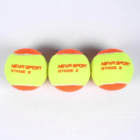 Мяч теннисный детский NS Orange, 5021005, уп.3 шт, резина, шерть, нейлон, желто-оранжевый за 613.70 ₽ купить в Казани