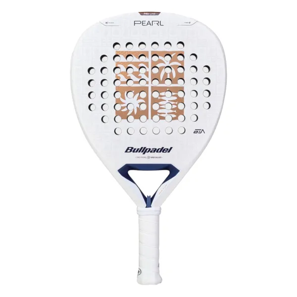 Ракетка для падела BULLPADEL Pearl 27, 497249, для проф-в, стекловолокно,карбон, бело-золотистый за 44&nbsp;319 ₽ в Казани
